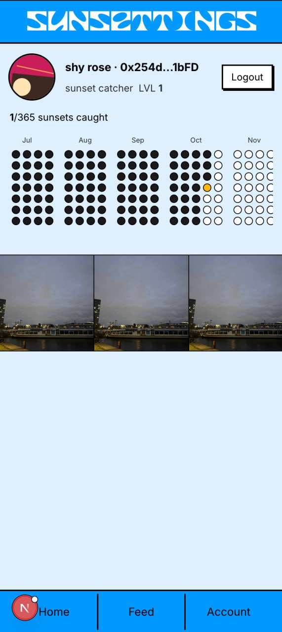 sunsettings - Farcaster Mini Apps screenshot